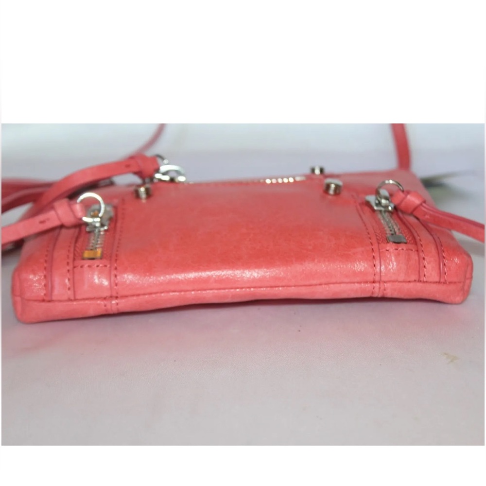 NEW! NWT! BOTKIER Salmon Leather Zip Crossbody LOGAN Organizer Wristlet Bag